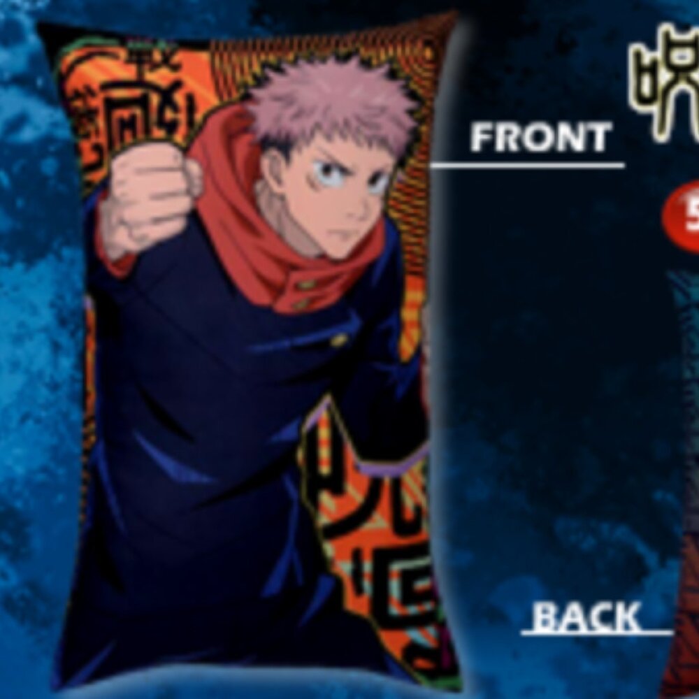 New Official Jujutsu Kaisen Yuji Itadori Big Cushion 53x35cm Japan Exclusive